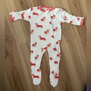 Kyte BABY Corgi print zippy - never worn